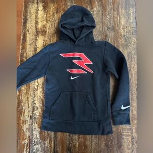 Nike Kids Black Russel Wilson Hoodie with Red Logo